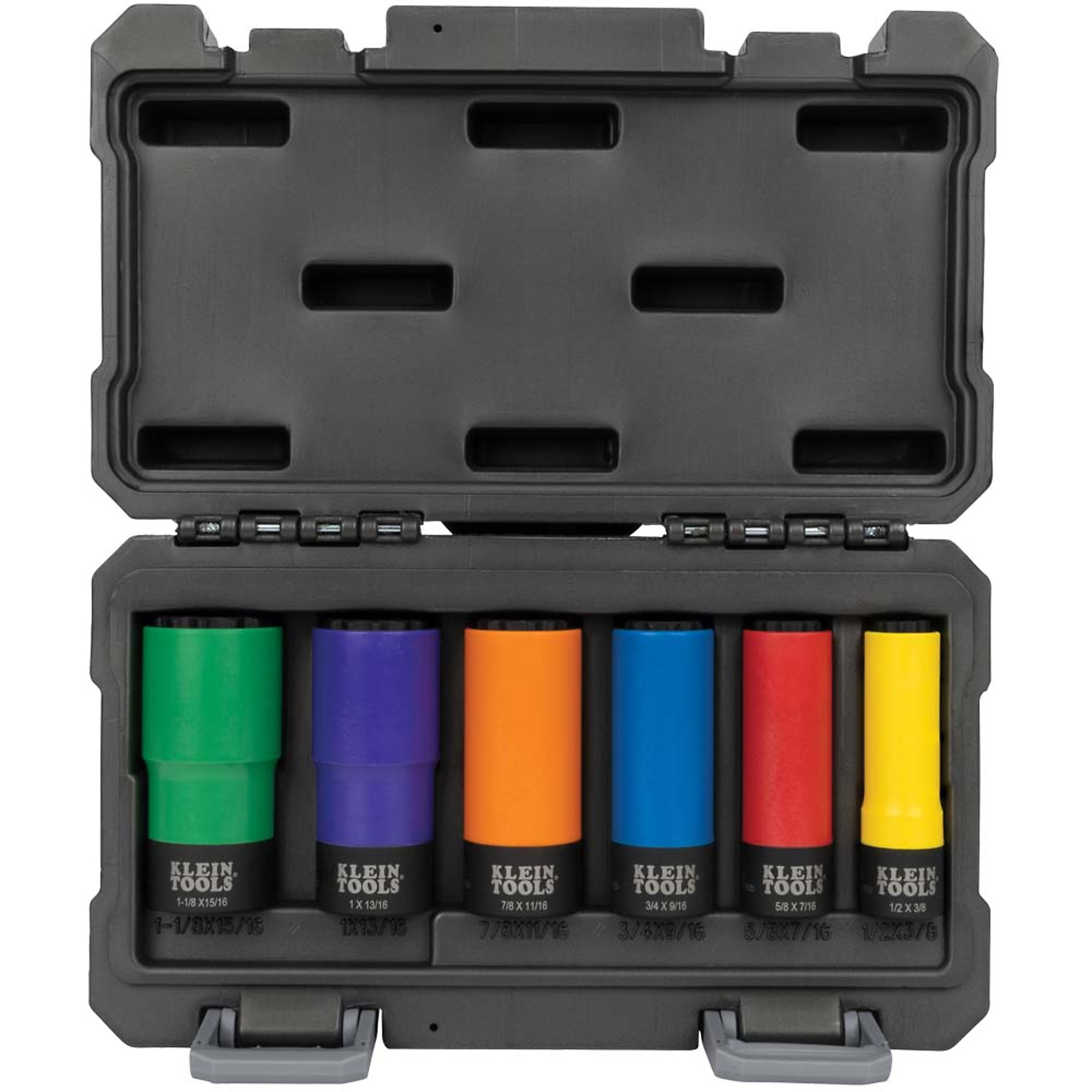 Klein Tools, Coated Socket Set, 12-Point, 6-Piece, Pieces (qty.) 6 Model# 66033